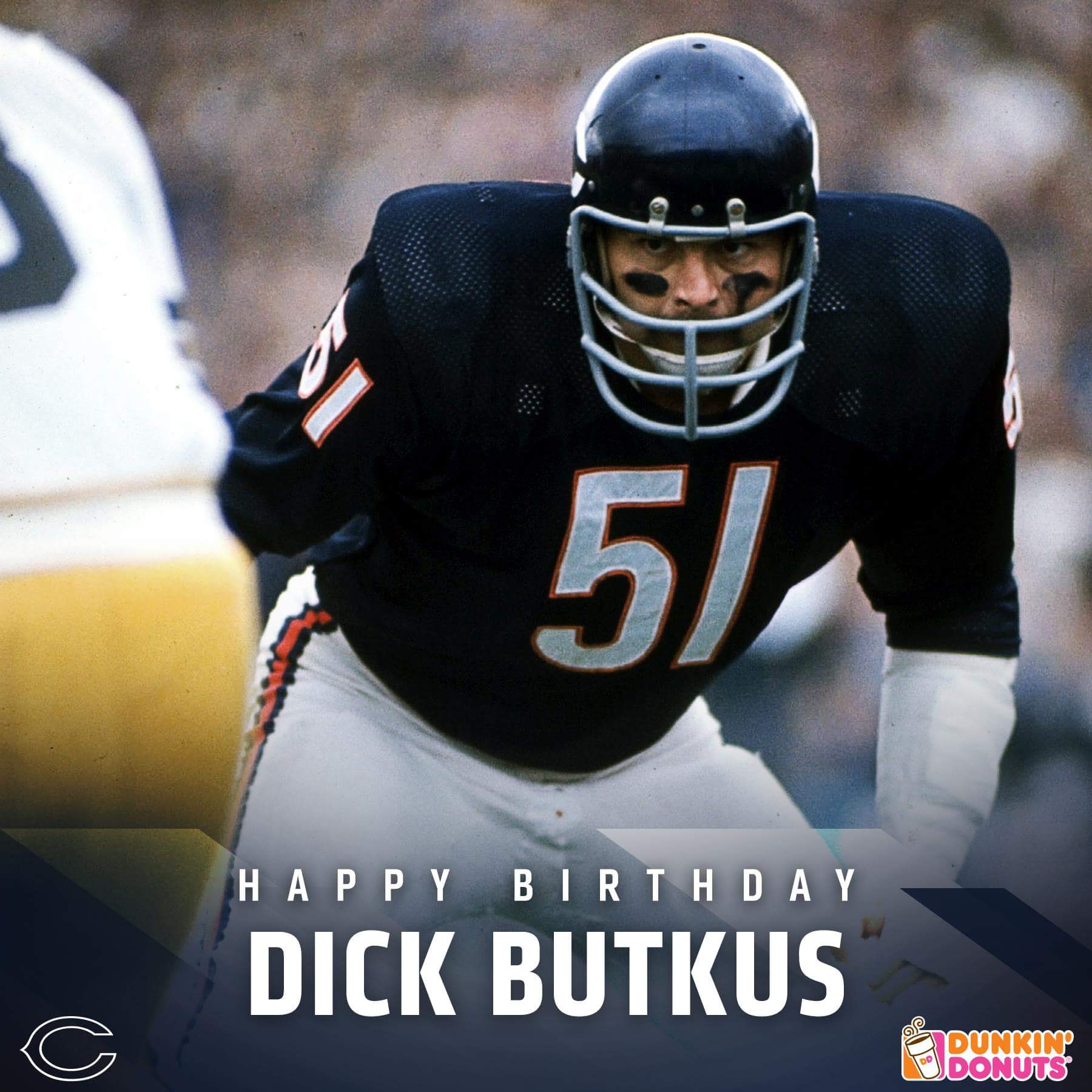 Going to watch the tomorrow, and wanted to wish Dick Butkus a happy birthday today. 