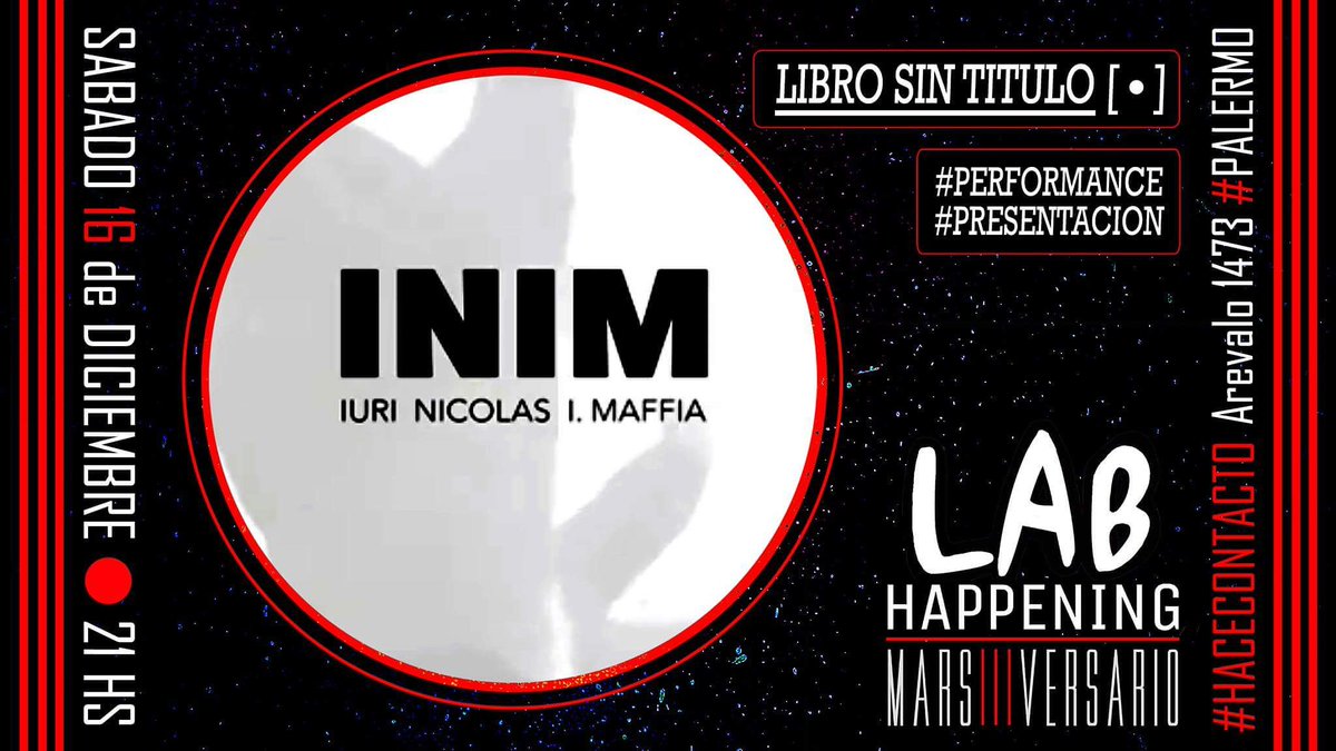 MarteCreativx's tweet photo. PROXIMO SABADO 🔴 21HS Estamos de Fiesta 🎉 Celebramos 3 años 🏀 #MARSIIIVERSARIO ⚡ #Presentacion #PERFO #INIM #📕 https://t.co/gpH0iFZPBz
