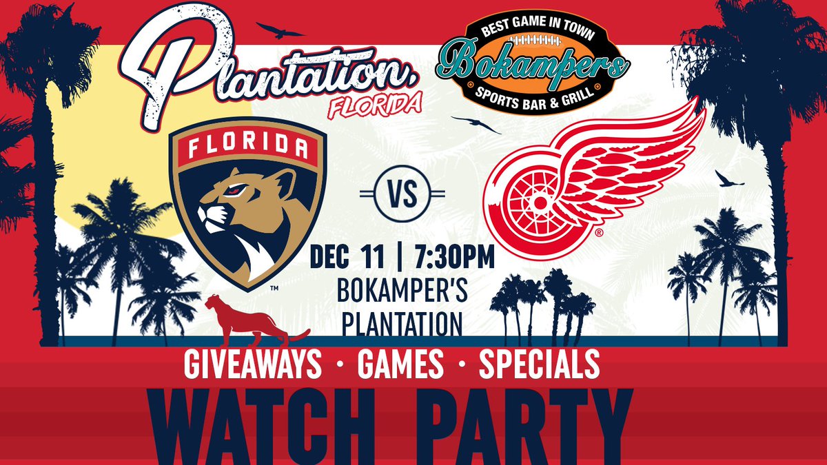 Don't forget to come on out to our watch party tomorrow night at @Bokampers in Plantation! 😸 https://t.co/QTA4fid6cV