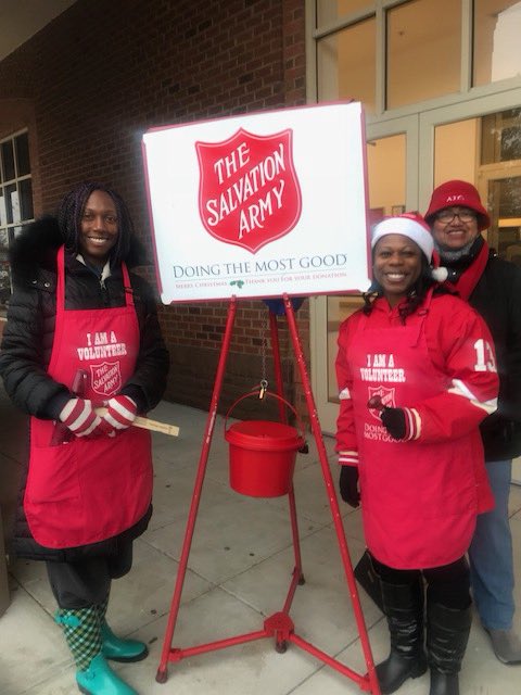 Sorors rang the bell today for the Salvation Army. #publicservice