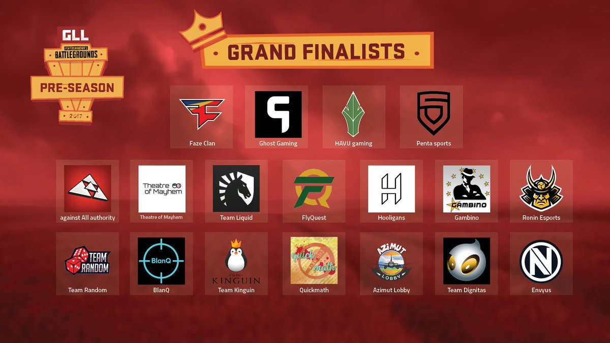 Strydagg's tweet image. Tomorrow is the big day! YOU ALL BETTER BE THERE!!

Grand Final 10 December - 19.00 CET (GMT+ 1) / 1pm EST (GMT-5)

Live at: twitch.tv/globallootleag…

Here are the 18 teams we&apos;ll watch battle it out in a best of 7 Grand Final!

Who are you cheering for?

#GLL