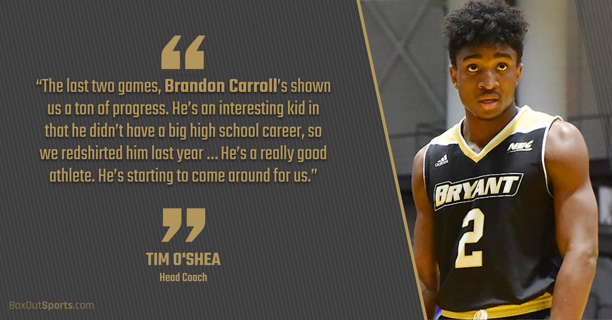 BryantHoops's tweet photo. .@toshea1 likes what he's seen from @bjcdos during the @GothamClassic. #NECMBB https://t.co/k4ocOAdjDo