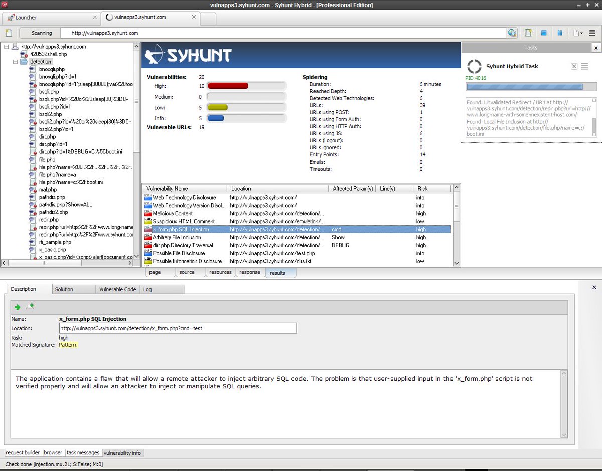 KitPloit's tweet photo. Syhunt ScanTools 6.0 - Console Web Vulnerability Scan Tools https://t.co/56teybYzvP #Scan #Scanner #Syhunt #SyhuntScanTools #Windows https://t.co/hhw3EkocYU