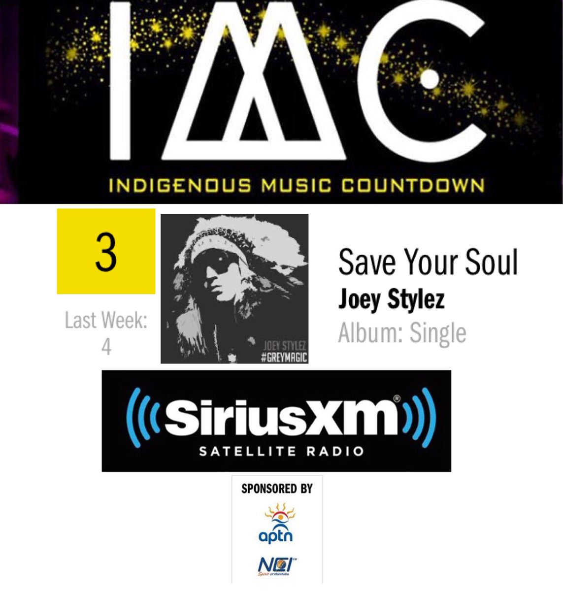 ShannonMackay9's tweet photo. Save Your Soul $Y$ #3 NOW @IMCountdown Indigenous Music Countdown🎶🎙️🇨🇦🎶⭐️@joeystylezworld Joey Stylez X @BlackkissEP Blackkiss @stressedstreet $$ #TheStarChief 🌟✨#TheStarTribe 💫#WarriorDNA💫@ChrisWick_ https://t.co/6T20qCJju2