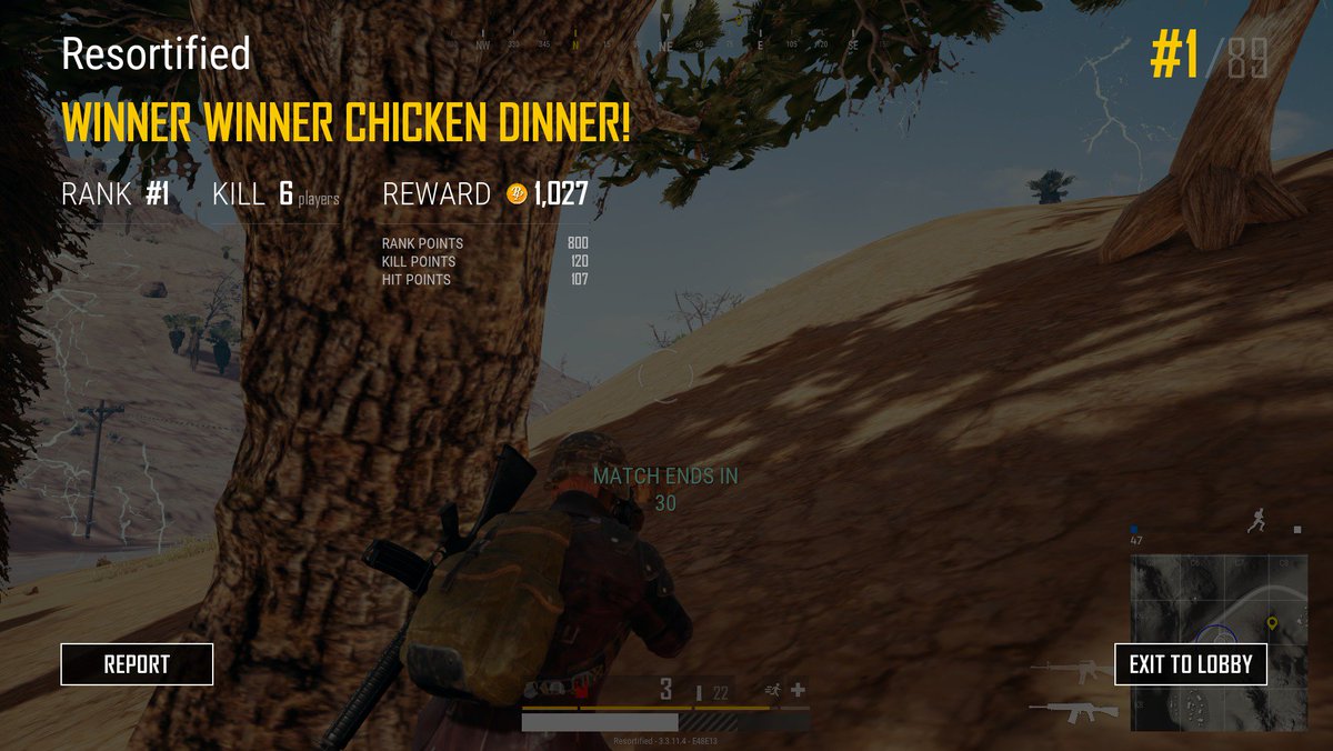 Resortified's tweet photo. Won a solo Miramar PUBG game 👀 https://t.co/Zr9p8mmkNs