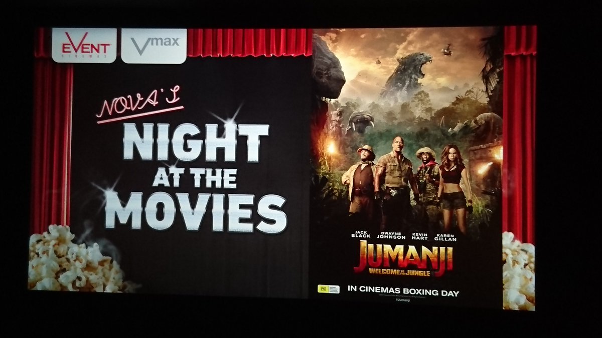 Twelfthstrike's tweet photo. #Jumanji #nova1069 #eventcinemas @TheRock #novasnightatthemovies https://t.co/YlduBIrD0m