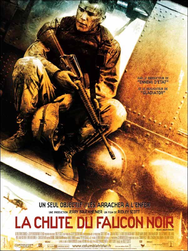 La chute du faucon noir, une fois l& #39;intrigue lancée l& #39;atmosphère du film devient pesante il est très bon