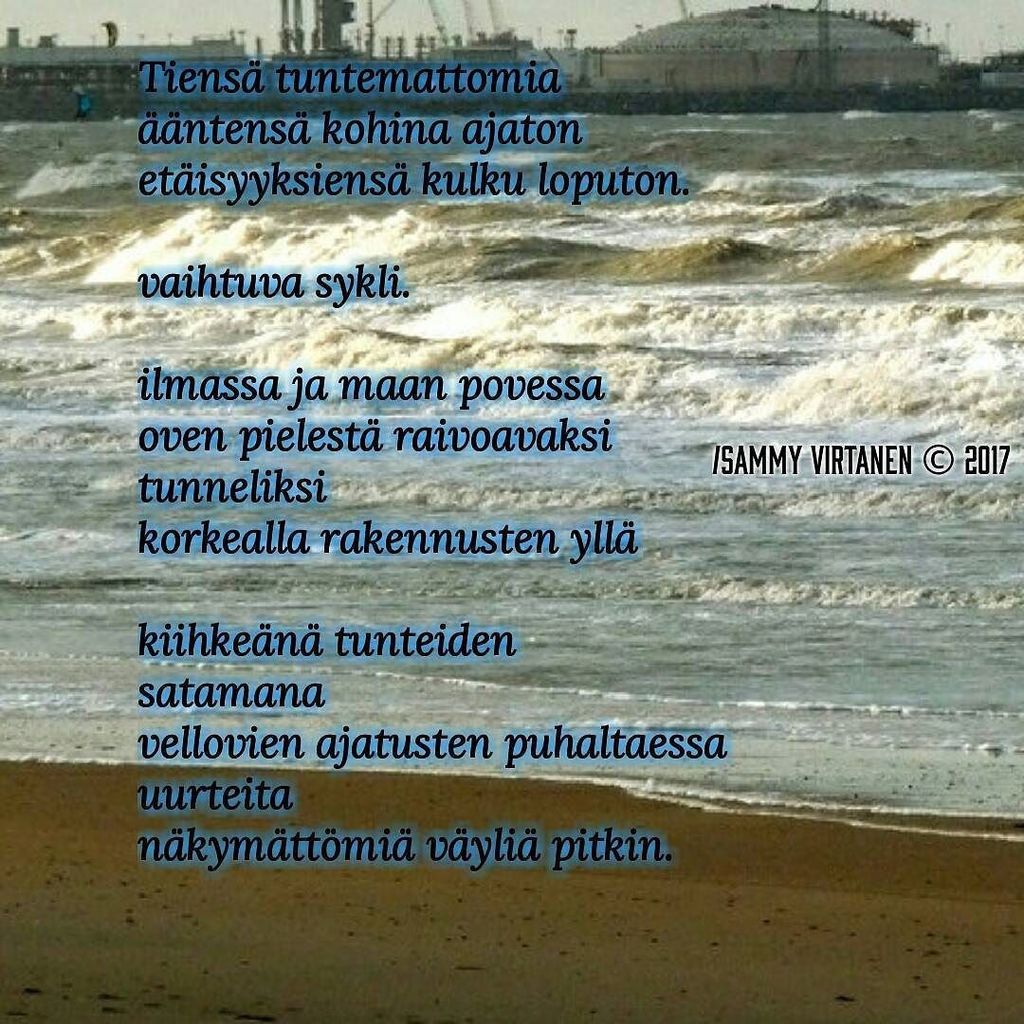 vsammy_poet's tweet photo. #runo #sanat
#ilmasto #mietteitä
#runomies
#foreignpoems #poetry
.
#kulku #puhaltaa #maassajamerellä
#pohdintoja
#yöruno #instarunoilijat
#maailma #aallot
#igers #worldwide https://t.co/X2NHT9kCKx https://t.co/4jz8j3d99e