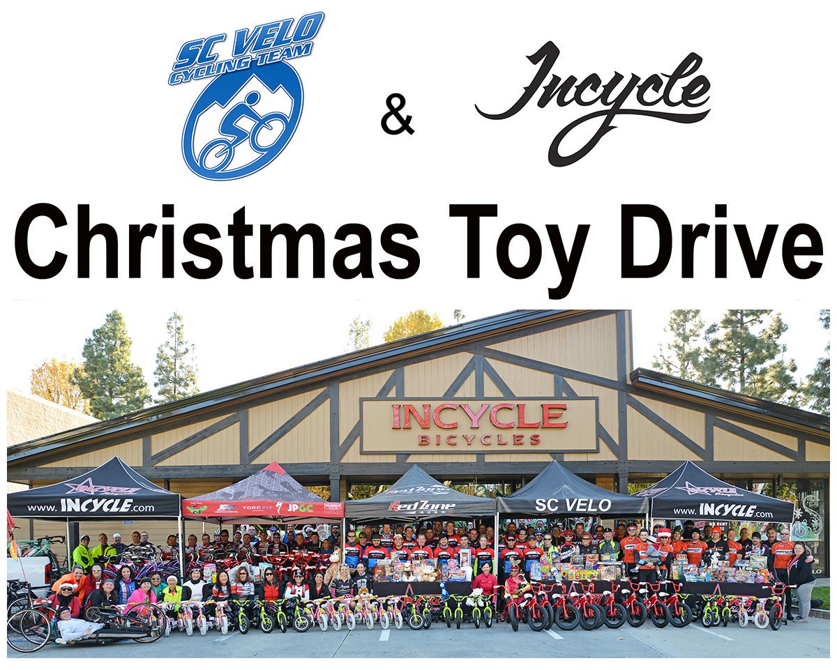 SoCalCycling's tweet photo. Join the Annual Southern California Velo / Incycle Bicycles Christmas Toy Drive and Toy Ride
More Info @ https://t.co/U93Bt3urwe
#Cycling #SCVelo #Incycle #ToyDrive #ToyRide #Christmas https://t.co/tIXbLsM5KR