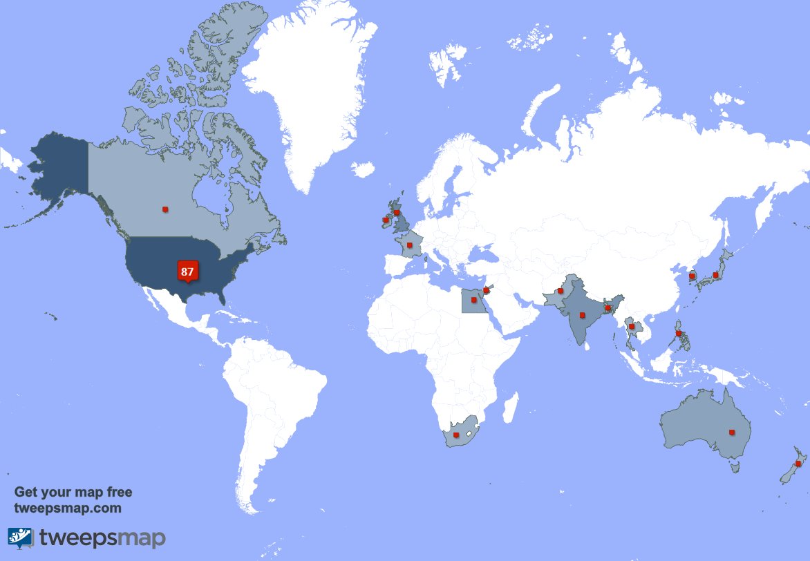 My followers live in USA (86%), UK.(4%)... Get your free map: tweepsmap.com/!magncticlovc