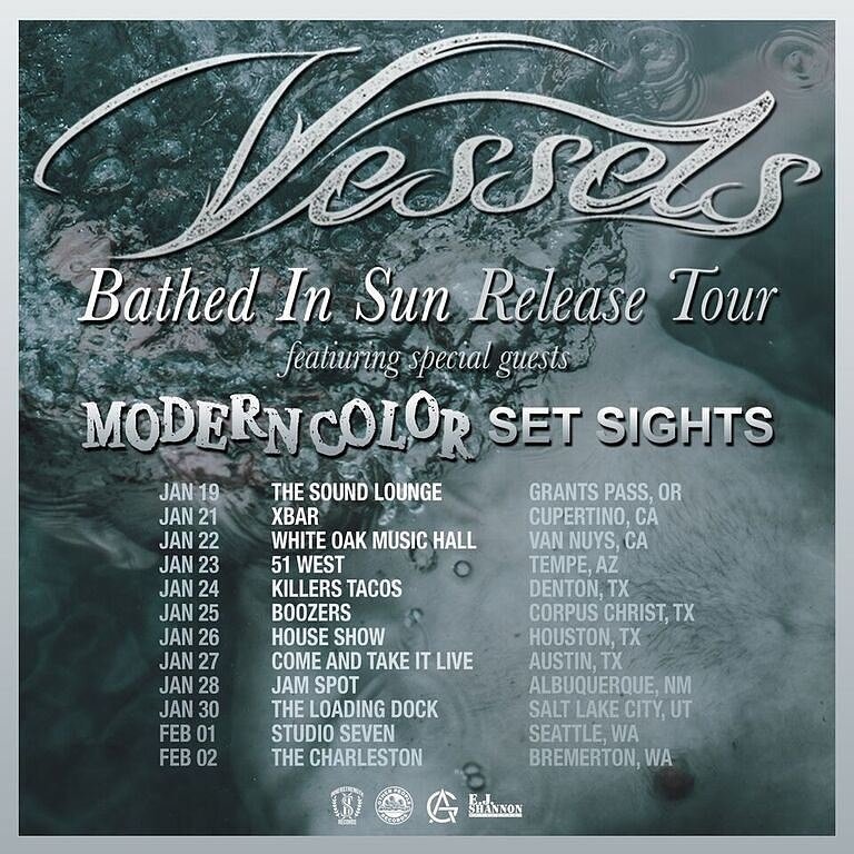 Hitting the west coast next year with <a href="/MODERNCOLORband/">MODERN COLOR</a> and @setsightsca peep the dates and pick up the new record. "Bathed in Sun" when it drops