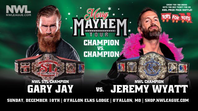 NWL_STL's tweet photo. After winning the first NWL Rumble @kingwyatt_nwl will be putting the NWL Championship on the line as he faces @StiffRoboGinger tomorrow. Champion vs Champion. Who will walk out the victor? 
https://t.co/jmG4nlFXoA https://t.co/tNDfTdmOCo