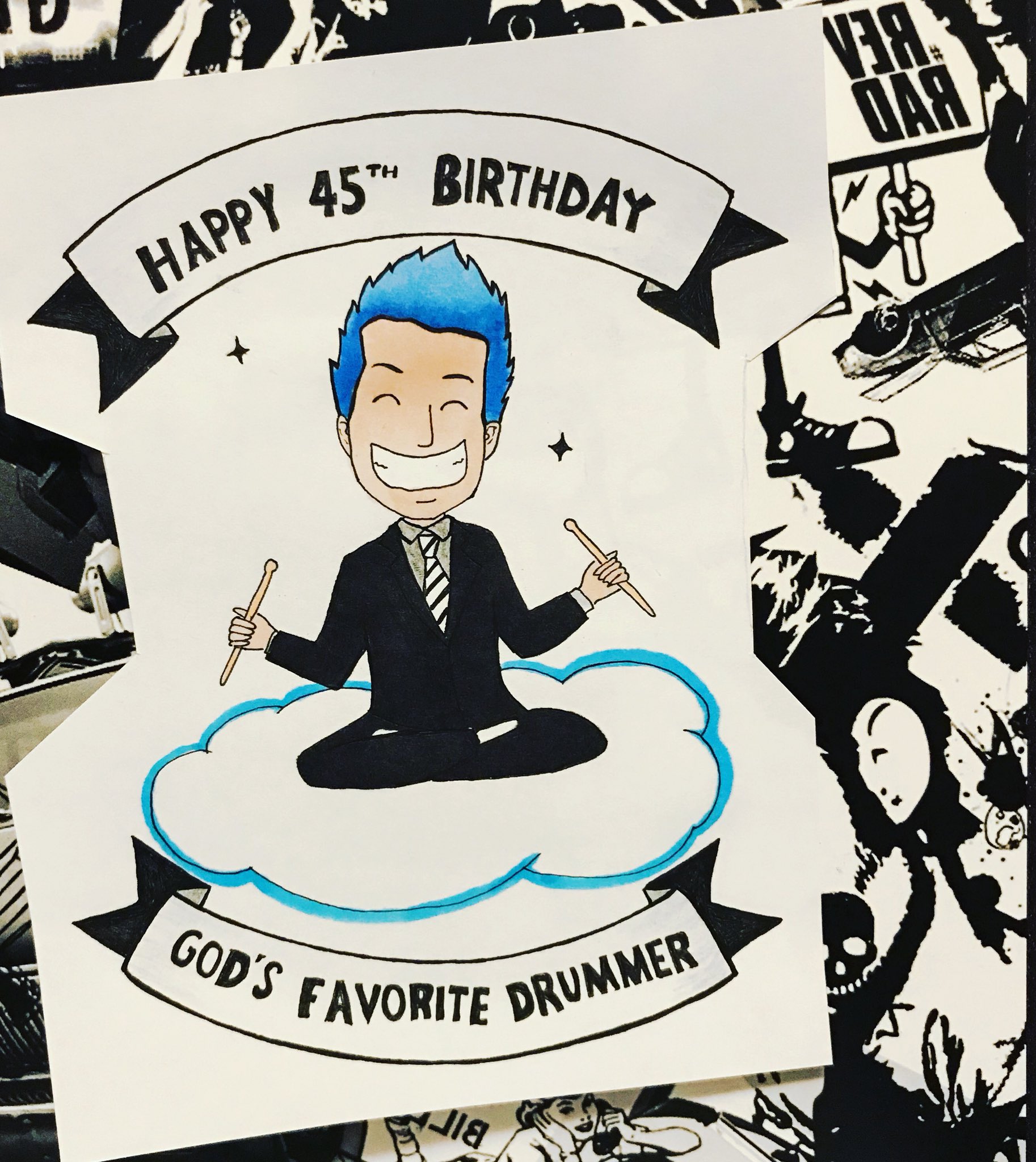 Happy Birthday Tré Cool! 
Greatest Drummer ever! 
