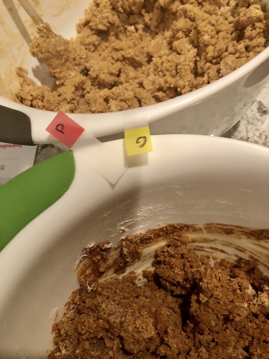 aggiejournalist's tweet photo. Experimental baking requires that you label your cookie dough or else how can you quantify the results 😊 #CookingWithEngineers https://t.co/pu7Cs9590Z