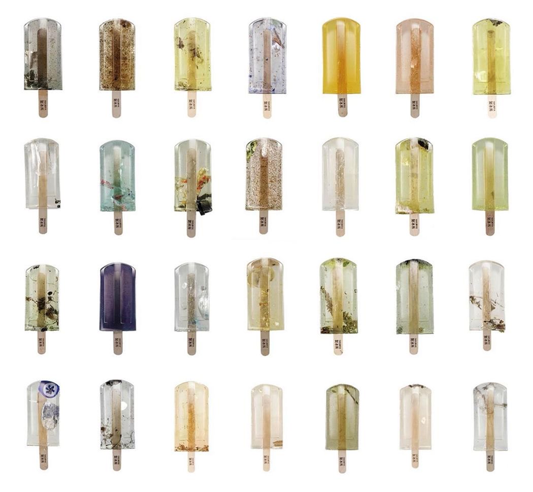 IAmSciArt's tweet photo. One of my very favourite #sciart projects ever is the Polluted Water Popsicles Project: https://t.co/j63P7AN5mQ https://t.co/E4UFXpDIGa