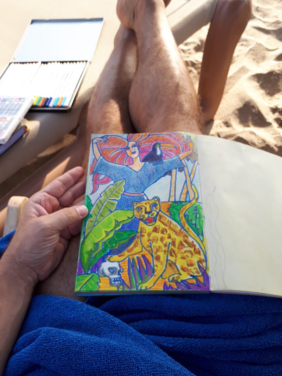 napolitanoenmex's tweet photo. #ilikedrawing #drawing dibujando en la #playa #creando #colores #fullcolor #myart https://t.co/LE0z1Ybthv