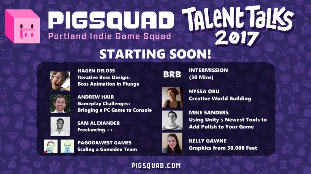 PIGSquad Talent Talks 2017 is ON! Come watch LIVE with us over on our #twitch channel at twitch.tv/PIGSquad #gamedev #gamedevelopment #gamedesign #indiegames