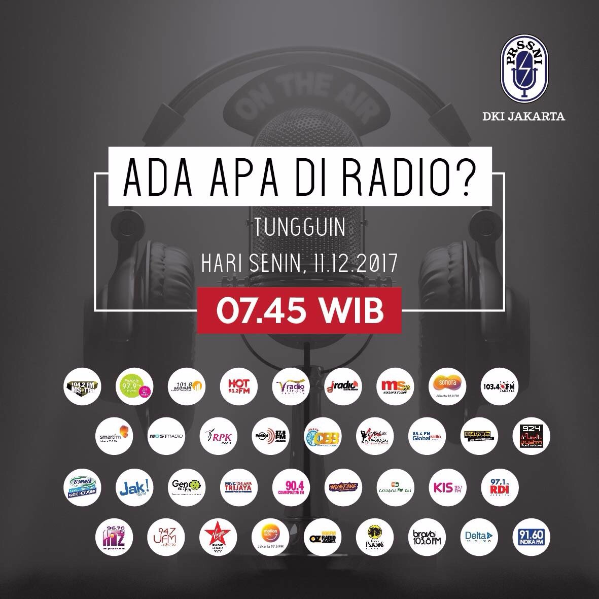 Mau jadi bagian sejarah baru INDUSTRI RADIO? Dengerin radio apa saja yang ada di Jakarta. Serempak Senin 11/12/2007 pkl 07.45 WIB