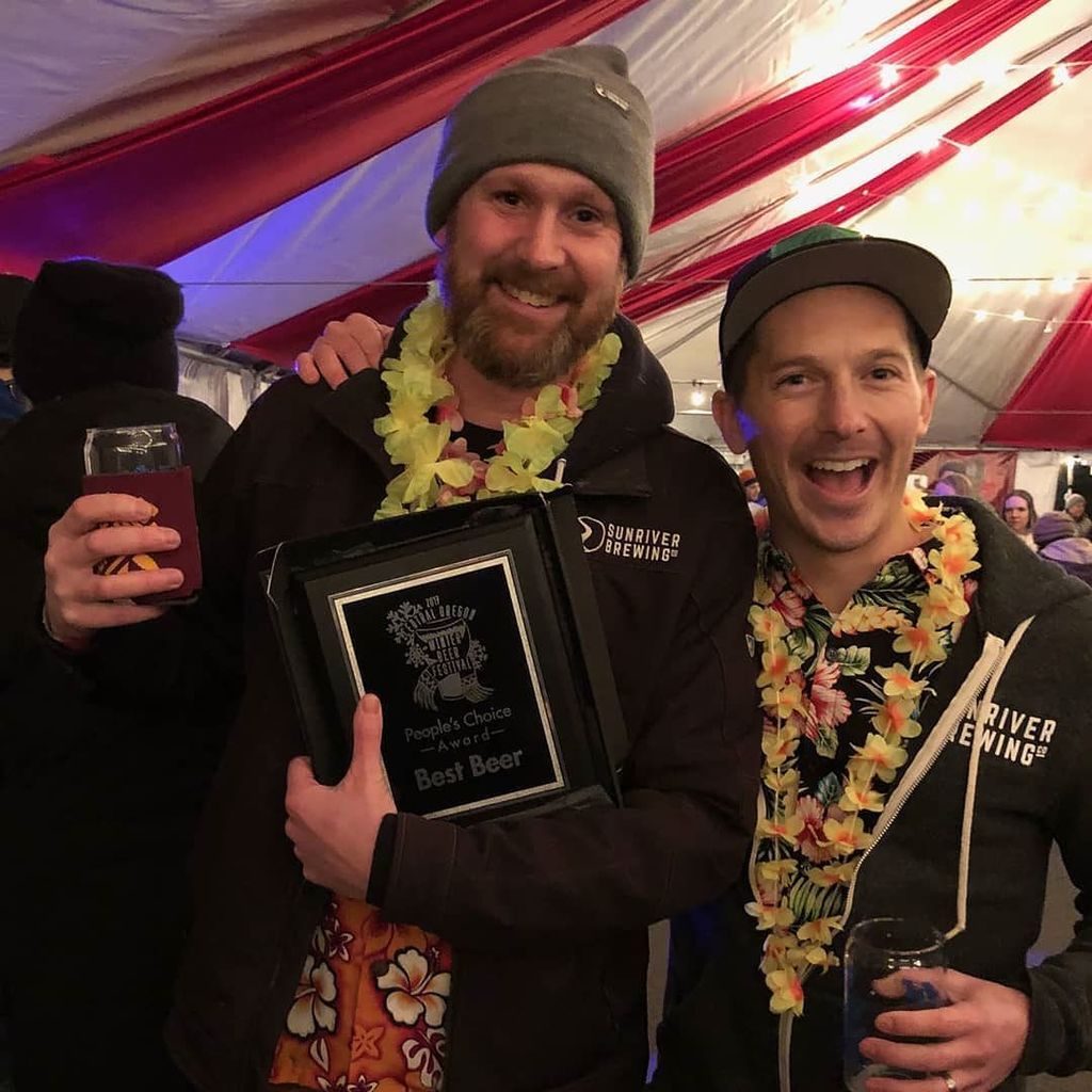 SunriverBrewing's tweet photo. Sunriver Brewing wins best beer at Central Oregon Winter Beer Fest with Mele Kalikimaka Double IPA!! #cowbf #goodlife #sunriverbrewingcompany https://t.co/QhLzwtQuxG https://t.co/obRb83m634