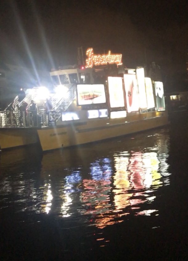 TheHubFTL's tweet photo. Here’s @hardrockholly Broadway themed boat for #Winterfest2017

We had fun designing all props and setting them up for the #fortlauderdale #holidayboatparade 
•
#lutn #eventprops #eventproduction #liveevents #liveentertainment #holidayentertainment #holidayevents #ny #ca #miami https://t.co/ZLCIe4733G