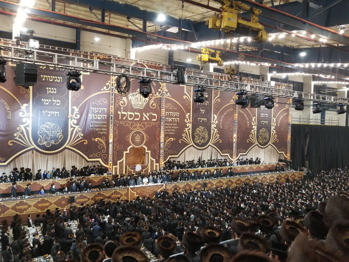 Satmar's tweet image. Thousands attending at Kuf Alef Kislev Kislev Celebrations, Satmar Rebbe Speaking Now Condemns President Trump for Moving the US Embassy to Jerusalem &amp;amp; Satmar Does Not Recognize Jerusalem as Israel Capital. Photos: