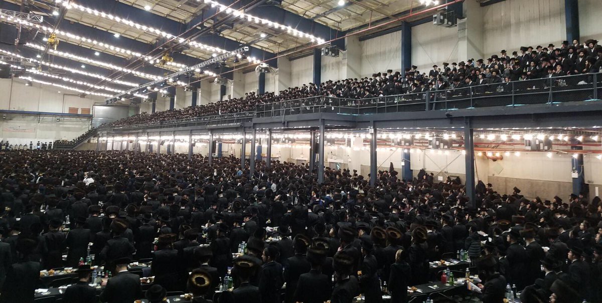 Thousands attending at Kuf Alef Kislev Kislev Celebrations, Satmar Rebbe Speaking Now Condemns President Trump for Moving the US Embassy to Jerusalem &amp; Satmar Does Not Recognize Jerusalem as Israel Capital. Photos: