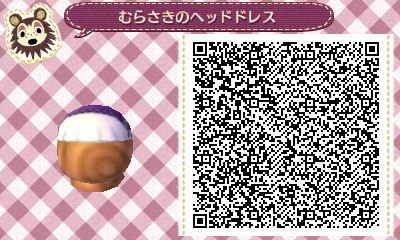 きり とび森あつ森マイデザイン垢 とびだせどうぶつの森 とび森 Acnl マイデザイン ヘッドドレス紫版 髪型も少し改良 紫のヘッドドレス