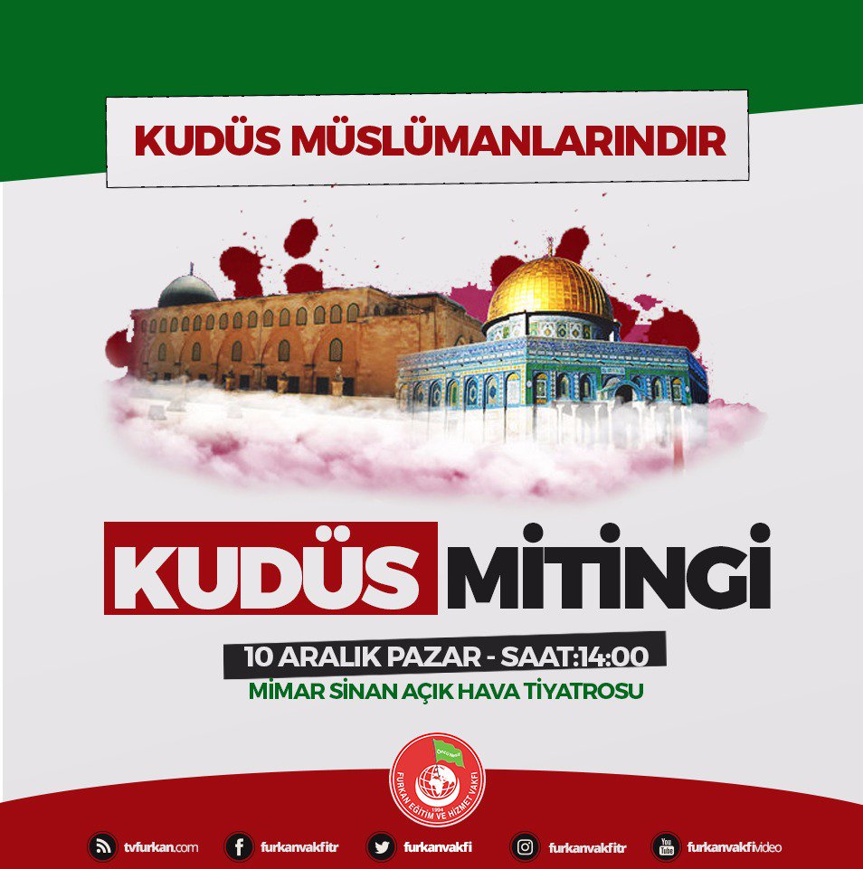 alparslankuytul's tweet photo. Bugün Saat 14.00' te Mimar Sinan Açık Hava Tiyatrosunda Gerçekleştireceğimiz Mitinge Tüm Halkımız Davetlidir!
Konuşmacı: Alparslan KUYTUL Hocaefendi
#AdanaKudüsMitingineDavet https://t.co/REWY2grWVz