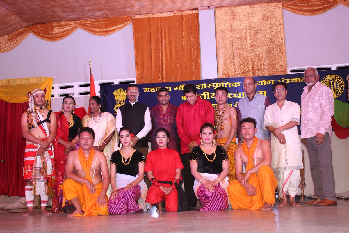 IndiainTandT's tweet photo. Officials of the #HighCommissionOfIndia #TrinidadandTobago & Specially invited guest pose for a final photo with the performing group #RhythmsOfManipur at the Shri Siddhi Vinayaaka Avocat Mandir, Fyzabad, Trinidad & Tobago. https://t.co/aayUIsGLCO