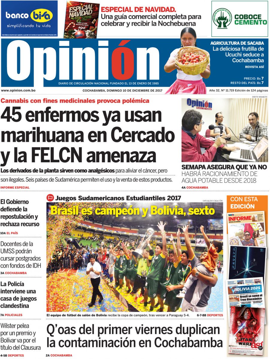 Las portadas de medios escritos del país.
