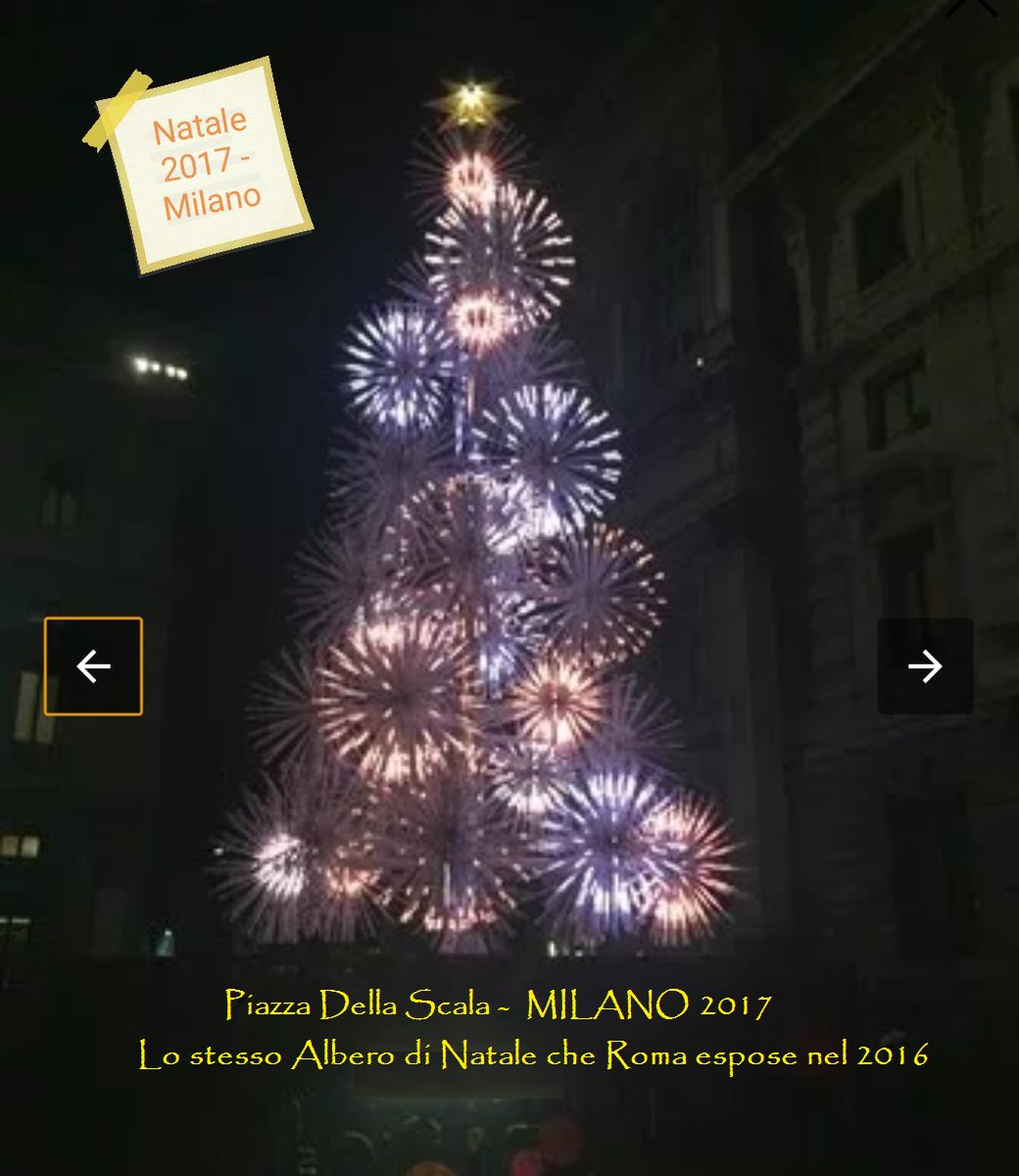 allenatorebis's tweet photo. #AlberoDiNatale …#Milano copia #Roma :
altro che #Spelacchio 

Un Anno dopo in #PiazzaDellaScala L'#AlberoDiNatale che a #Natale2016  era esposto sulla Scalinata di Trinità dei Monti in #PiazzadiSpagna!!
Ci criticano ma poi ci copiano #Sapevatelo #M5S !! https://t.co/U9ZcDCh3tS