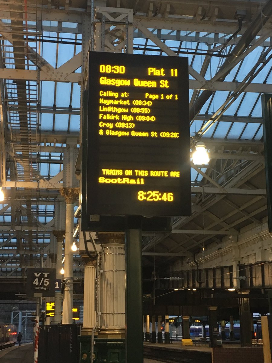 AlexHynes's tweet photo. Hereโs Raymond, he wanted to see off the first electric service between Edinburgh and Glasgow Queen Street! @NetworkRailEGIP @AbellioRailBus @transcotland @NetworkRailSCOT @ScotRail #helloelectric https://t.co/XOiyBpffI8