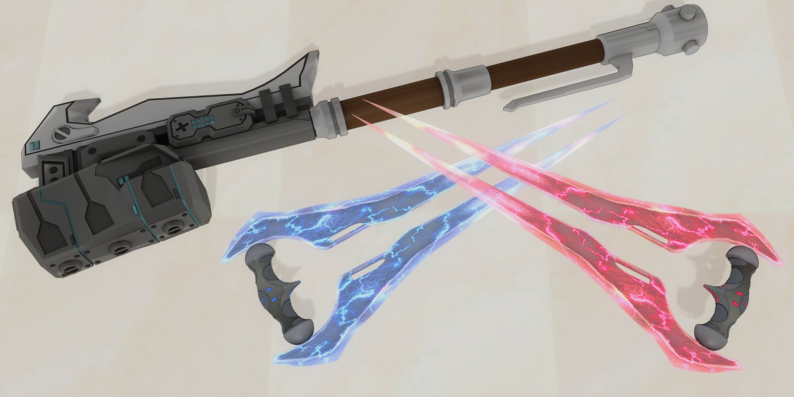 せっつん Haloのグラビティハンマーとリメイクしたエナジーソード T Co Lxa8xiv7cn 鼻カテゴリーにあります 複数メイドで呼び出して使ってください