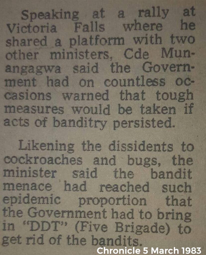 ProfJNMoyo's tweet image. Hahahahaha. A hopeless lacoste opportunist called Gaule, who was dumped by @Welshman_Ncube's MDC, imagines "Kutonga Kwaro" is a hit song in support of Mnangagwa in Tsholotsho. Well, well. People in Tsholotsho have long memories. They remember 5 March 1983! sundaymail.co.zw/how-prof-moyo-…