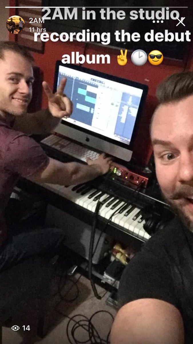 #2AM rockin’ it up in the st00d!!! Making some mega progress on the album! Remember to keep your eyes 👀 and ears 👂 👂 pealed for the #preorder details released early 2018!! . #albumgainzzz #studio #debutalbum #recordingsession #recordingstudio #SundayFunday #SundayThoughts 🎤🔥
