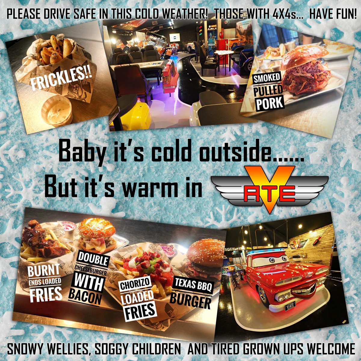 #bostonlincolnshire #Lincolnshire #diner #babyitscoldoutside #lincolnshirefood #snowday #christmas #vate #vateboston #withamandblues #SundayFunday