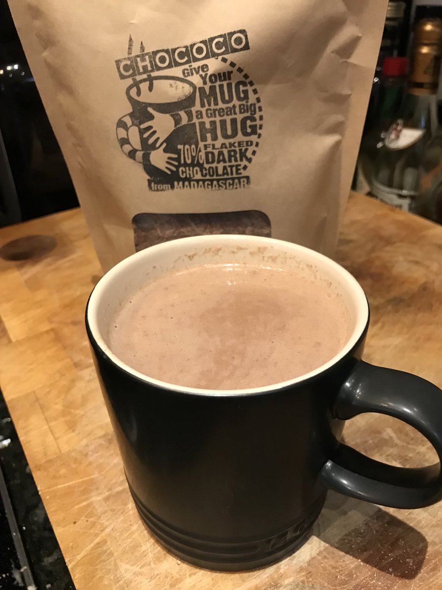 etspr's tweet image. Nothing like a @Chococotweet homemade hot chocolate with nutmeg and cinnamon to warm you up on a cold snowy morning!