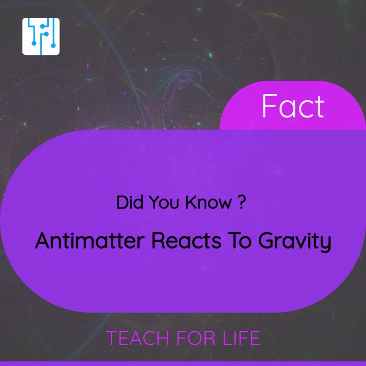 tchforlife's tweet photo. [#Fact]

#tchforlife #antimatter #space #gravity https://t.co/VqGnG4hHS4