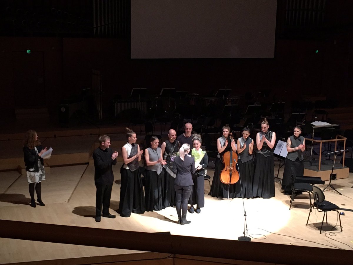 Last night Line Tjørnhøj received the prestigious Honorary Prize from Carl Nielsen &amp; Anne Marie Carl-Nielsen's Grant. She received it together with composer Birgitte Alsted and musicians Ulla Miilmann and Nightingale String Quartet. Each recipient received €100.000. @Edition_S