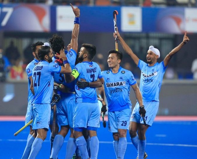 VVSLaxman281's tweet photo. Many congratulations @TheHockeyIndia on winning the bronze medal in the Hockey World League. Exceptional determination and fight by our boys. https://t.co/vNj9wlGEO5