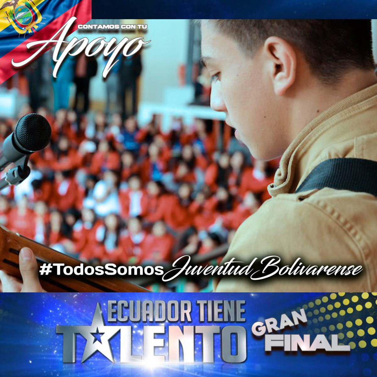 pablitobust's tweet photo. Sigue votando por #JuventudBolivarense esta en sus manos que ellos ganen Ecuador Tiene Talento #ETT6 https://t.co/MkgCu8aEch