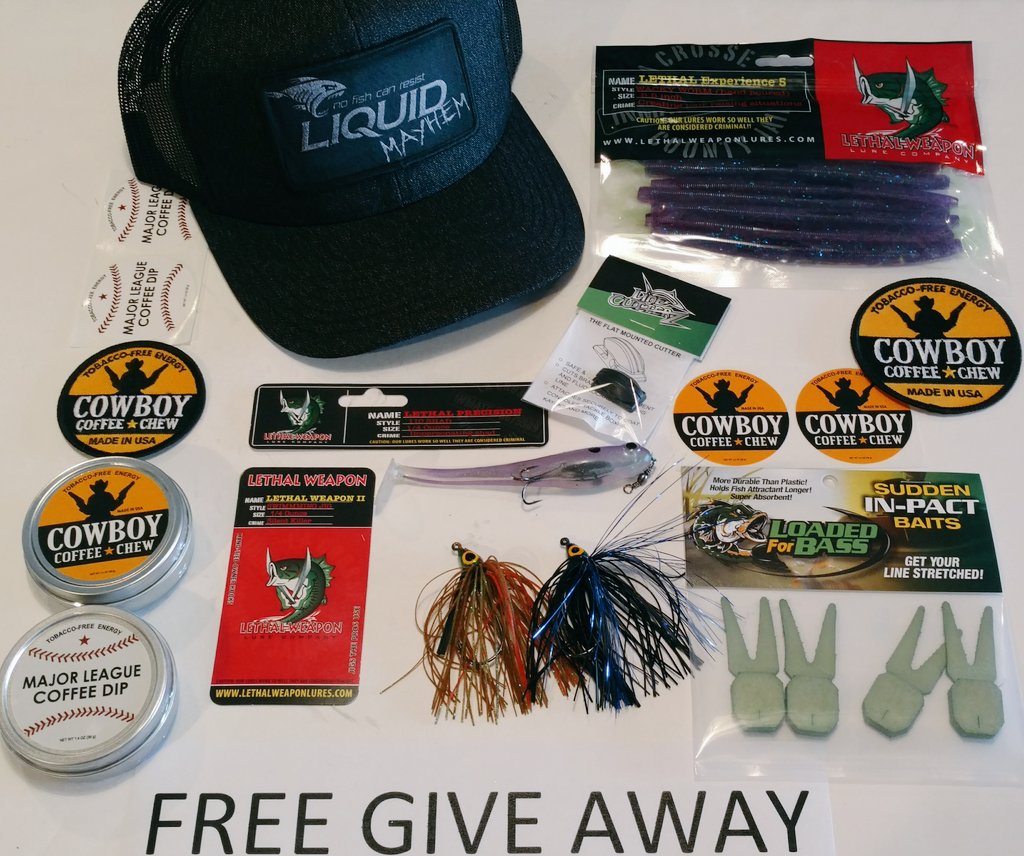 Cowboys Coffee Chew (@chewcoffeedip) on Twitter photo 🚨 GIVE AWAY 🚨
🚨 CONTEST 🚨
Please RETWEET
LIKE & or COMMENT
to ENTER & WIN Free
⚾ & 🤠 Coffee Chew
Patches & Stickers
<a href="/LiquidMayhem_/">Liquid Mayhem</a>
<a href="/Line_Cutterz/">Line Cutterz, LLC.</a>
<a href="/LoadedForBass/">Loaded For Bass</a>
& Lethal Weapon Lures
Fishing Gifts Prize Pack
RT for a Chance to WIN
ENDS Wednesday 🎣
#ChristmasIsComing 🎄 🚨 GIVE AWAY 🚨
🚨 CONTEST 🚨
Please RETWEET
LIKE & or COMMENT
to ENTER & WIN Free
⚾ & 🤠 Coffee Chew
Patches & Stickers
<a href="/LiquidMayhem_/">Liquid Mayhem</a>
<a href="/Line_Cutterz/">Line Cutterz, LLC.</a>
<a href="/LoadedForBass/">Loaded For Bass</a>
& Lethal Weapon Lures
Fishing Gifts Prize Pack
RT for a Chance to WIN
ENDS Wednesday 🎣
#ChristmasIsComing 🎄