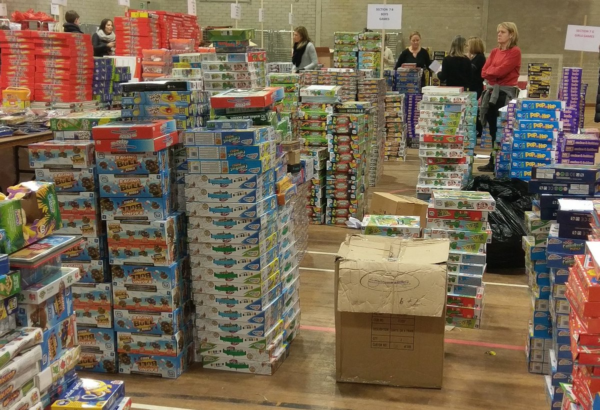 Our fantastic team will continue to work for the next few hours, counting, making the Toy sacks up and checking them twice, with some working on into the night to make sure tomorrow goes as smoothly as it possibly can.  Thank you all! We can do this!
