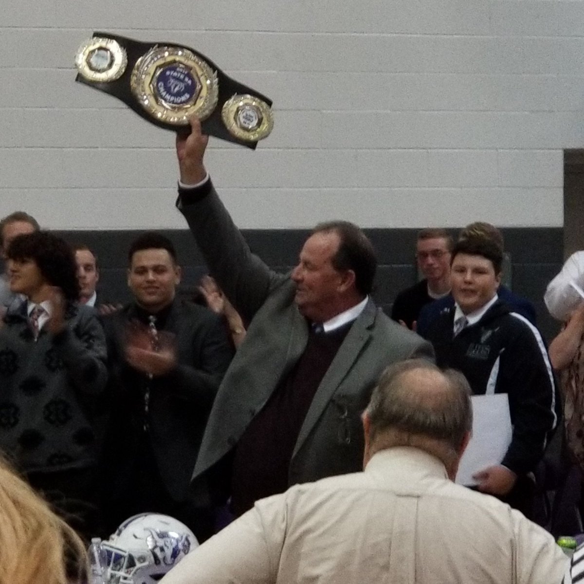 lterrell78's tweet image. @LarsonCoach took this at the banquet.  What a champ!