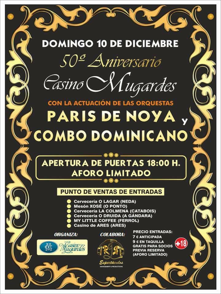 ComboDominicano's tweet photo. #domingozadero✌🏼📍Fiesta 50º 🎫Aniversario🎂Casino🎰 Mugardés🃏
#ElComboDominicano 🗓🔝Mini Gira Diciembre🎈🎉
Acompañados de la Paris de Noia. #vamosalswing #encendio https://t.co/wCMSX55QBa