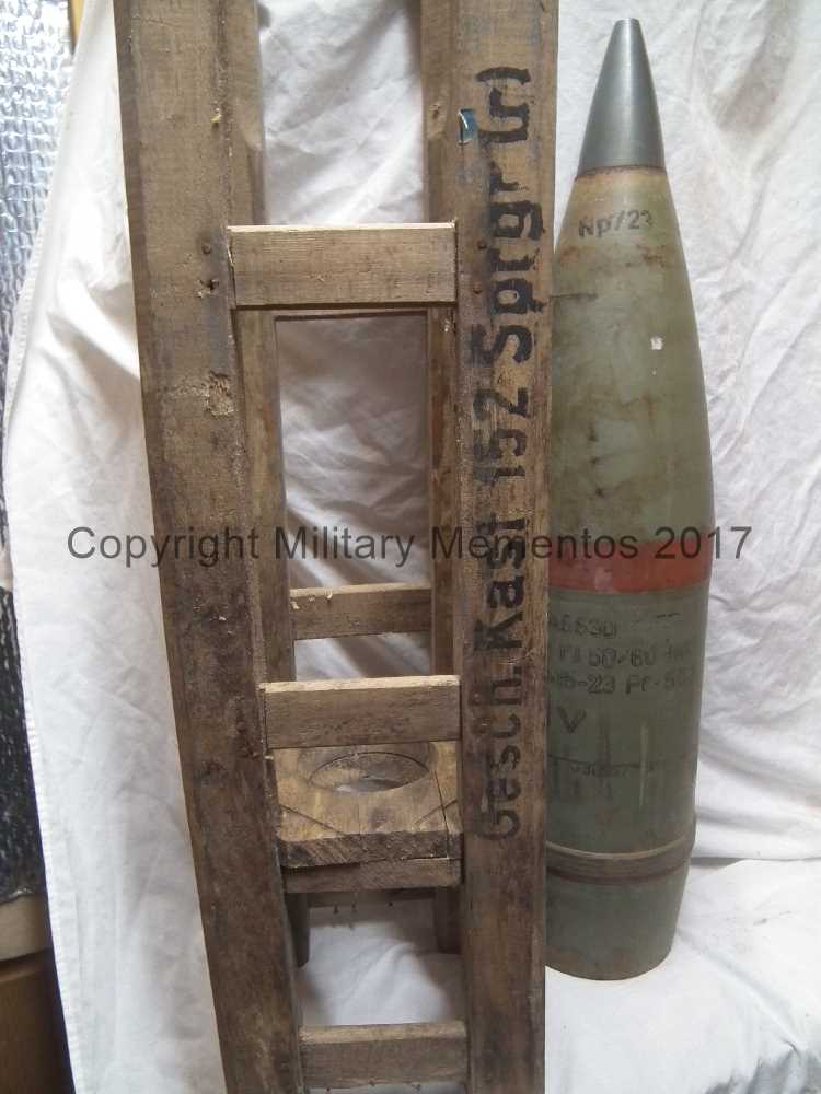 MilitaryMemento's tweet photo. #WW2 German High Explosive Shell  – Gesch Kast 152 (r) . Manufactured 1943. Captured by the Finnish #Army 1943-45. Scrapped 2007. Never fired in all that time. https://t.co/hFTtxikWzK