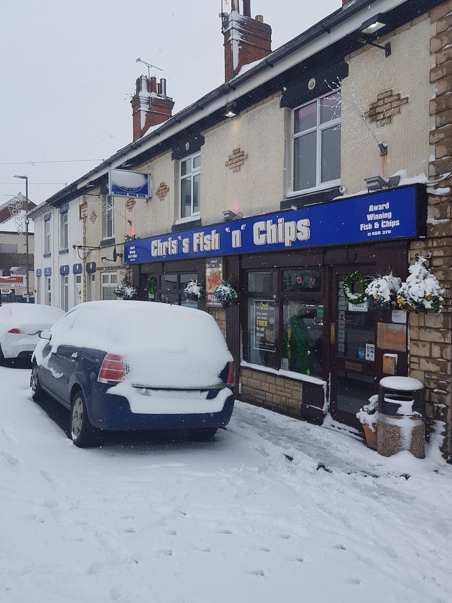 HI EVERYONE. Due to the weather our delivery service will be limited to walking distance. If there are any Housebound People or vulnerable family members or friends that you can't get too and need a hot meal then please message here or call the shop, if they live with half mile.