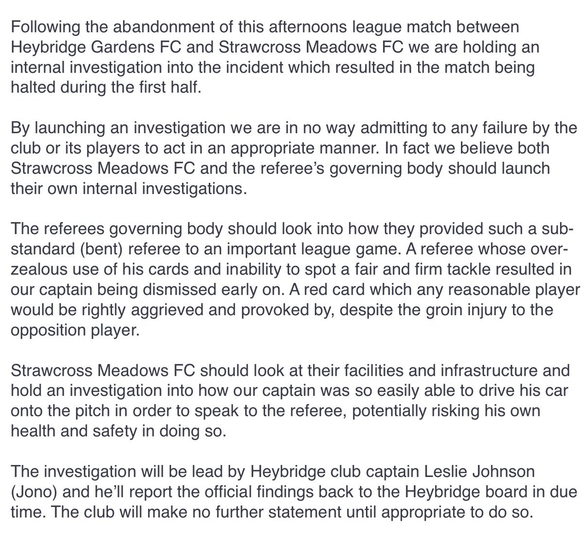 Heybridge Gardens FC tweet media