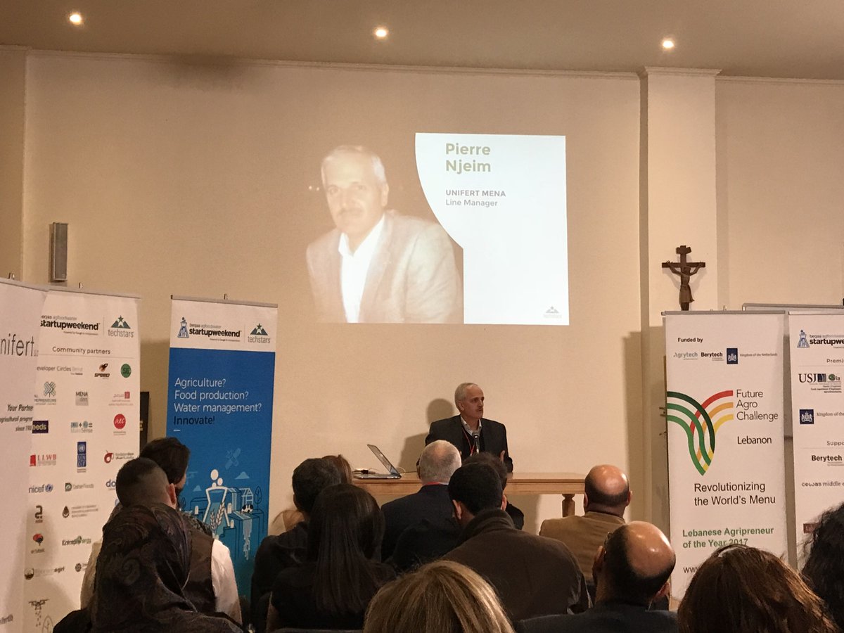 Pierre Njeim line manger of Unifert: we travel to Europe to search for Innovations and we are looking forward to find them here! #swagfoodwater <a href="/agrytech/">Agrytech</a> <a href="/berytech/">Berytech</a>