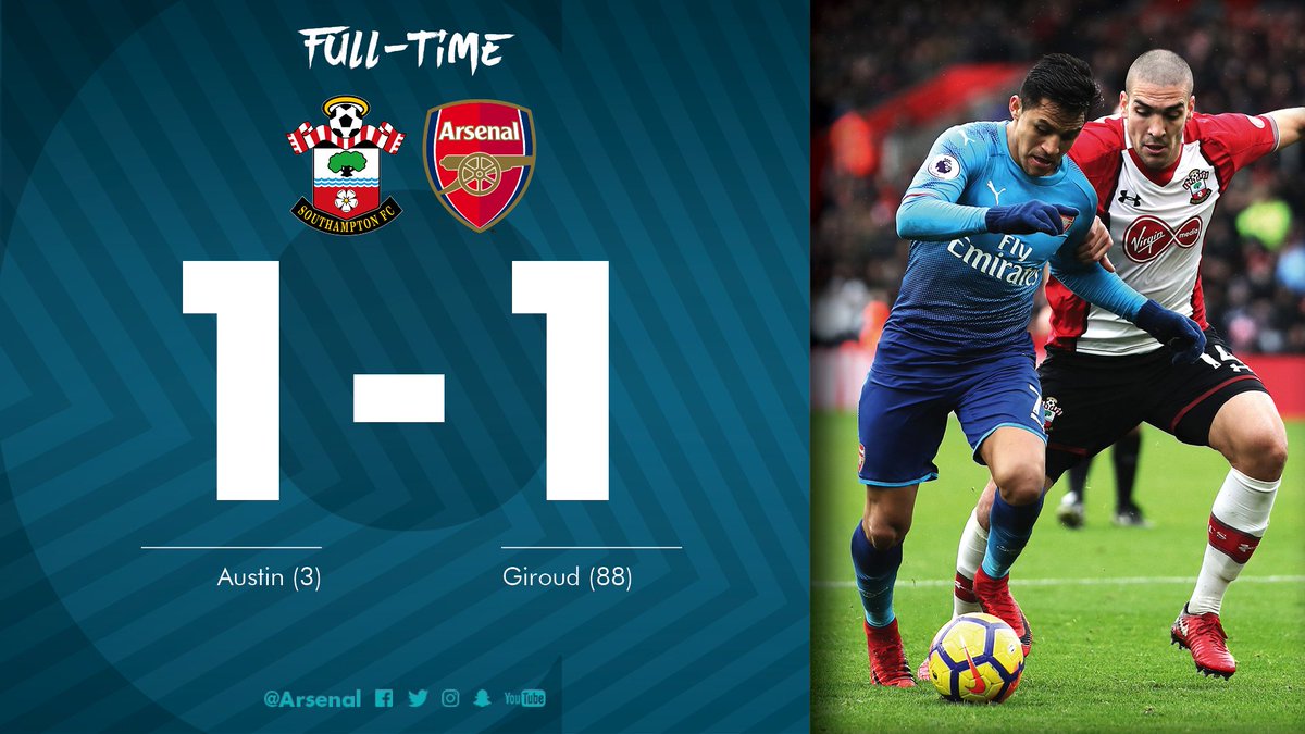 It ends level after @_OlivierGiroud_'s late equaliser #SFCvAFC